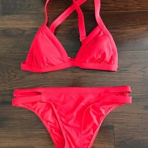 Red bikini set